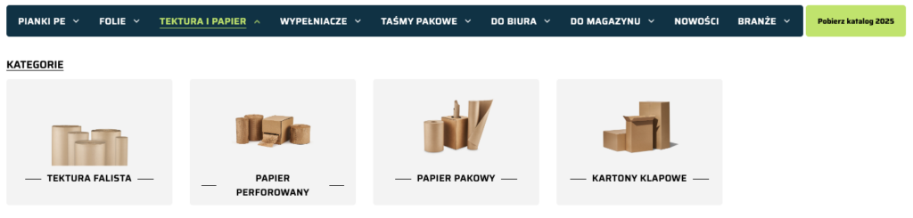 Obrazkowe menu w realizacji PakujTo