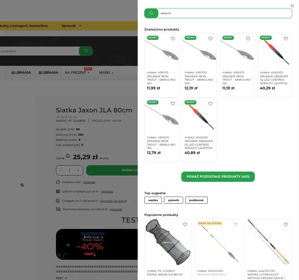 Inteligentne podpowiedzi w wyszukiwarce PrestaShop – Moduł Wyszukiwarka PrestaShop