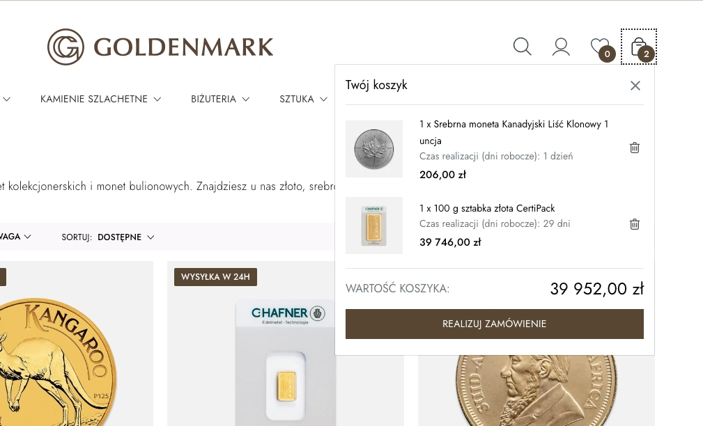Szybki podgląd koszyka zakupowego – Moduł Koszyk Zakupowy PrestaShop