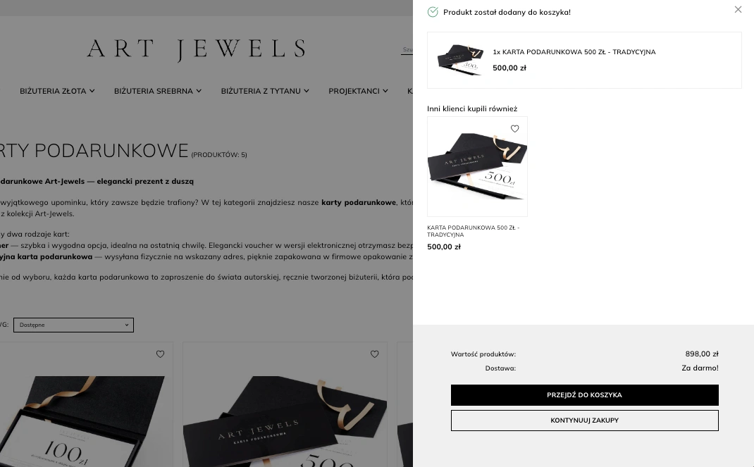 Szybki podgląd koszyka zakupowego – Moduł Koszyk Zakupowy PrestaShop