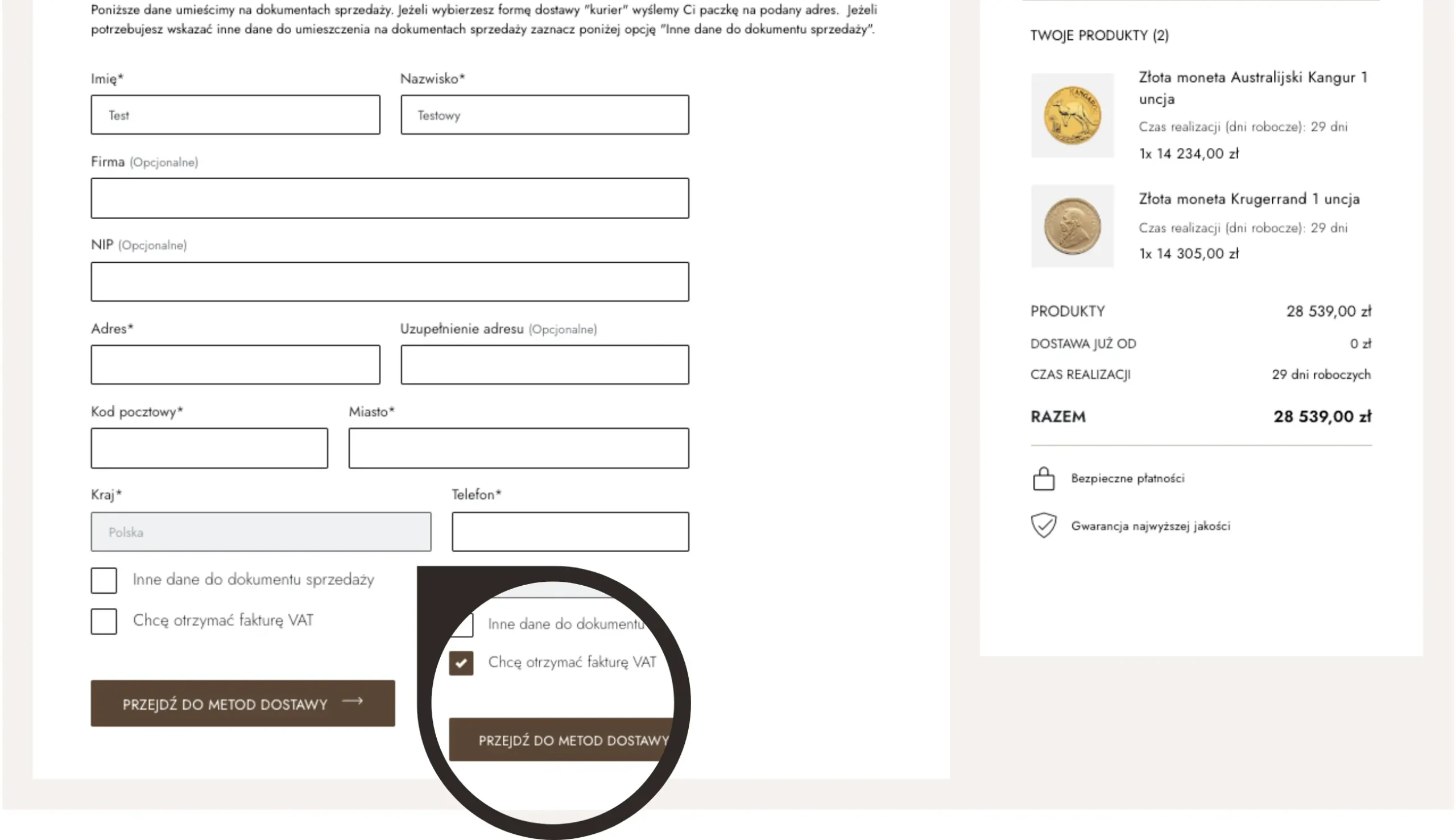 Formularz zamówienia z opcją faktury VAT – Moduł PrestaShop Modyfikacja procesu zamówienia