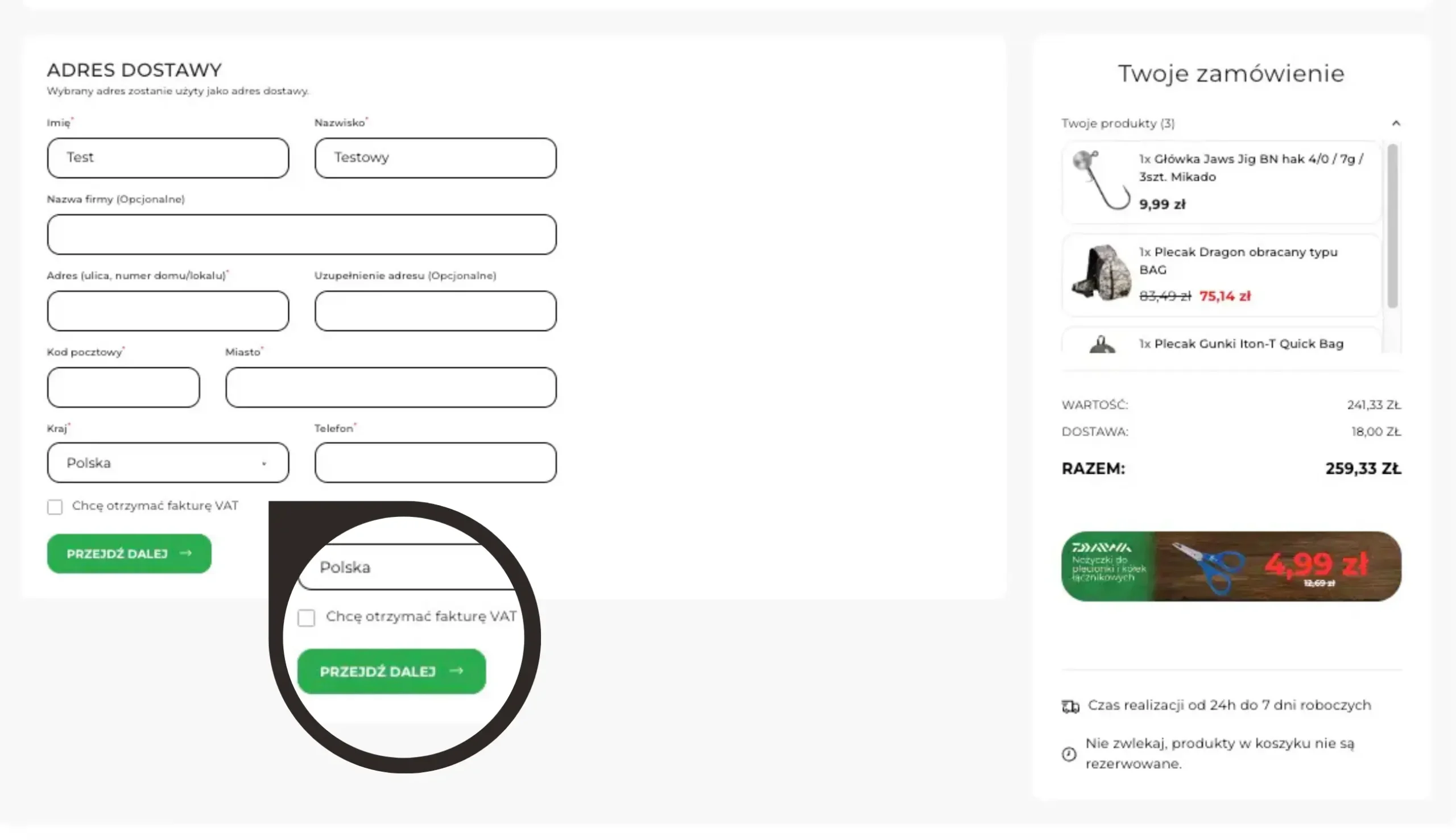 Formularz zamówienia z opcją faktury VAT – Moduł PrestaShop Modyfikacja procesu zamówienia