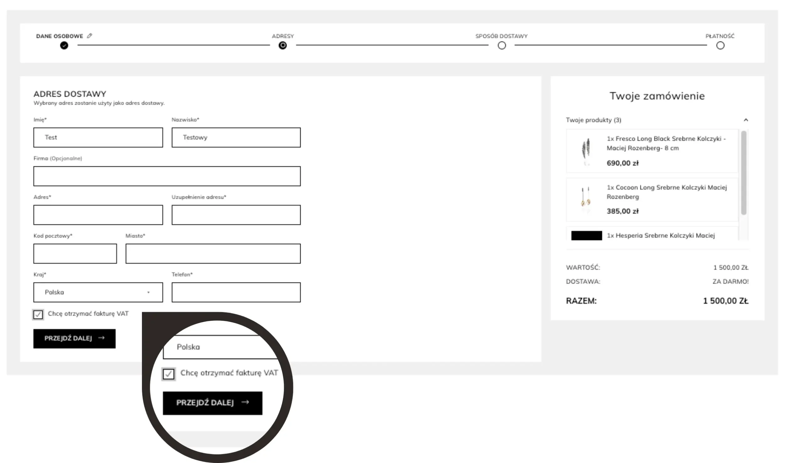 Formularz zamówienia z opcją faktury VAT – Moduł PrestaShop Modyfikacja procesu zamówienia
