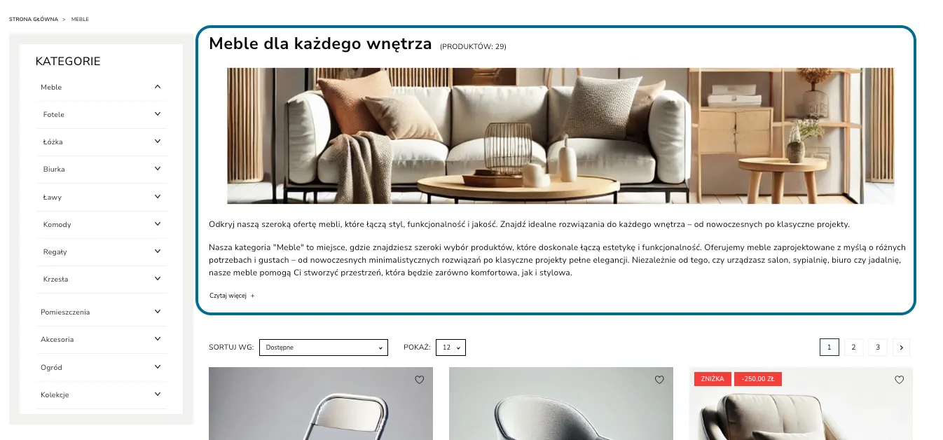 Personalizacja H1 i opisów w kategoriach – Moduł PrestaShop SEO Modyfikator Kategorii