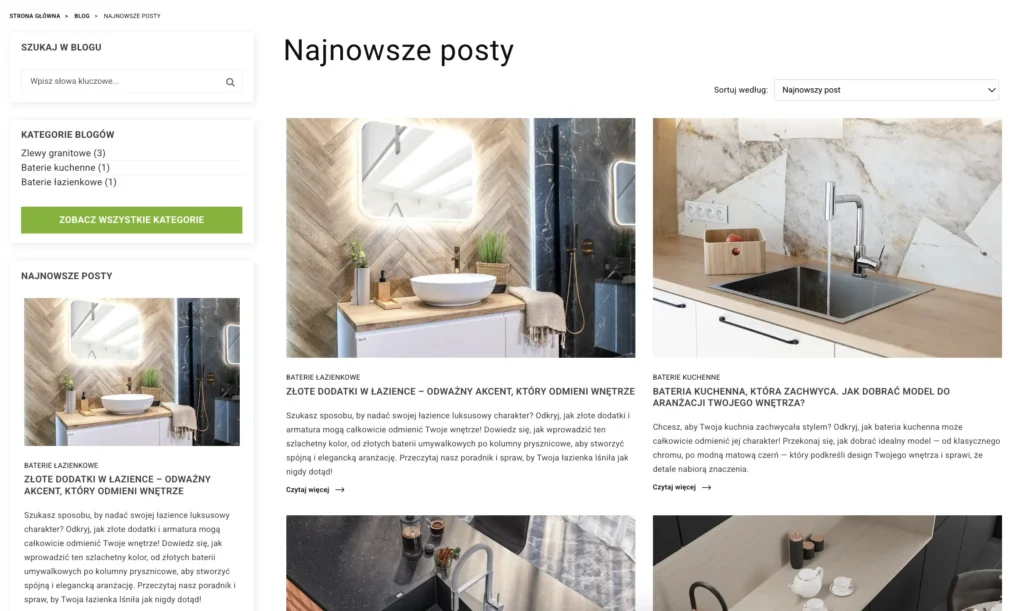 Strona główna bloga firmowego Laveo z artykułami na temat aranżacji wnętrz i wyboru armatury sanitarnej.
