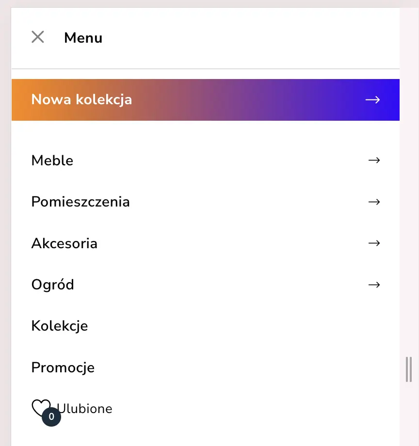 Pasek promocyjny "Gorące okazje" w menu mobilnym PrestaShop - moduł Waynet.