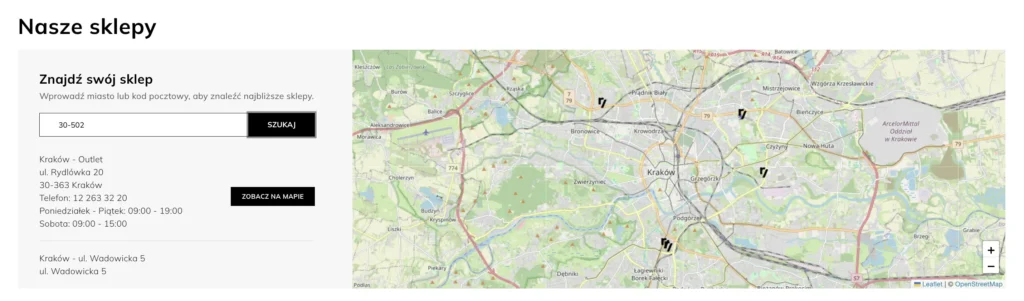 Moduł Mapa sklepów PrestaShop z wyszukiwarką lokalizacji stacjonarnych - Waynet.